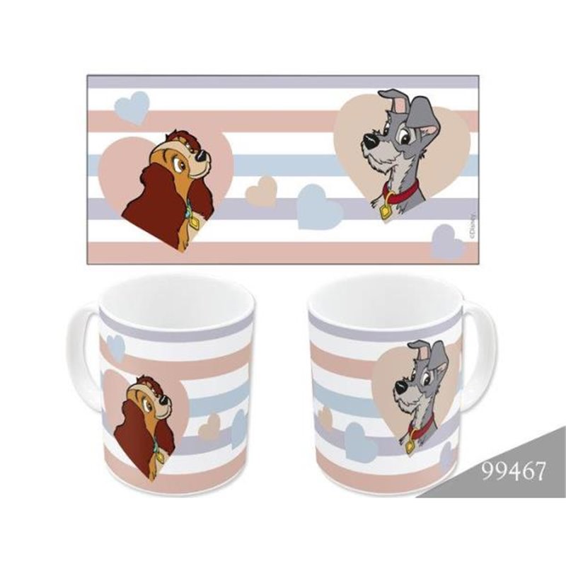 Caneca Cerâmica com Sublimação 325ml - Disney Classics A Dama e o Vagabundo Caneca Cerâmica com Sublimação 325ml - Disney Classics A Dama e o Vagabundo