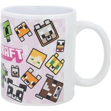 Caneca Cerâmica com Sublimação 325ml - Minecraft Pink