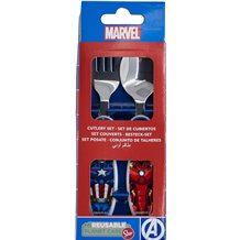 Conjunto 2 Talheres Infantis - Marvel Avengers (Colher + Garfo)