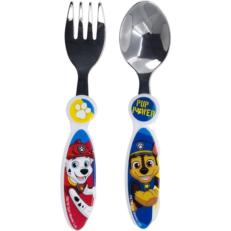 Conjunto 2 Talheres Infantis - Paw Patrol Pup Power (Colher + Garfo) Conjunto 2 Talheres Infantis - Paw Patrol Pup Power (Colher + Garfo)