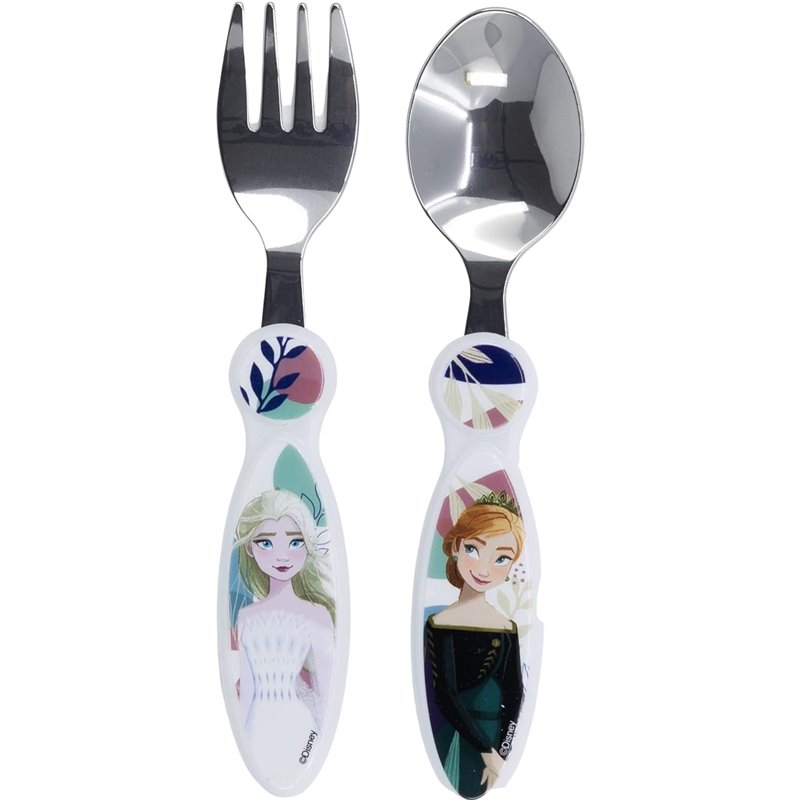 Conjunto 2 Talheres Infantis - Disney Frozen (Colher + Garfo) Conjunto 2 Talheres Infantis - Disney Frozen (Colher + Garfo)