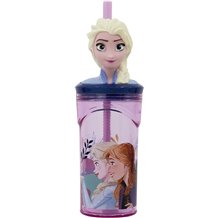 Copo 3D com Tampa e Palha 360 ML - Frozen