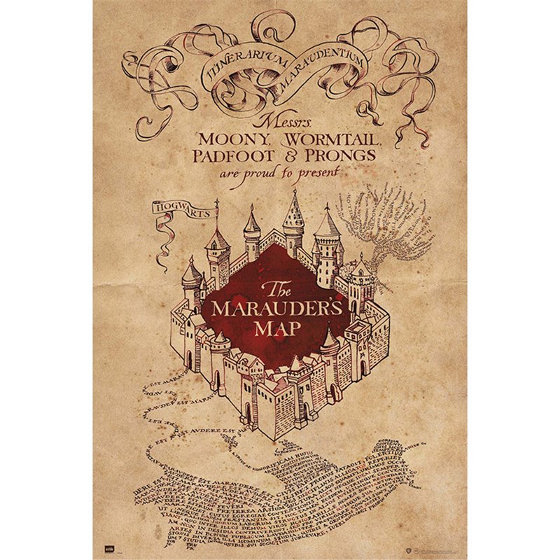 Poster Harry Potter The Marauders Map Poster Harry Potter The Marauders Map