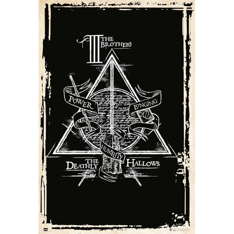 Poster Harry Potter Deathly Hallows Symbol Poster Harry Potter Deathly Hallows Symbol