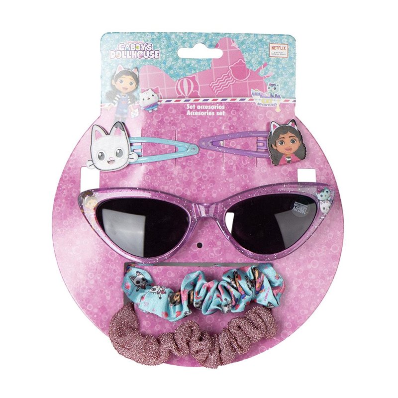 Conjunto de Acessórios Infantil - Gabby Dollhouse (Óculos de Sol + Ganchos + Elásticos) Conjunto de Acessórios Infantil - Gabby Dollhouse (Óculos de Sol + Ganchos + Elásticos)