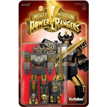Figura Super 7 ReAction - Power Rangers Mighty Morphin: Megazord Black and Gold