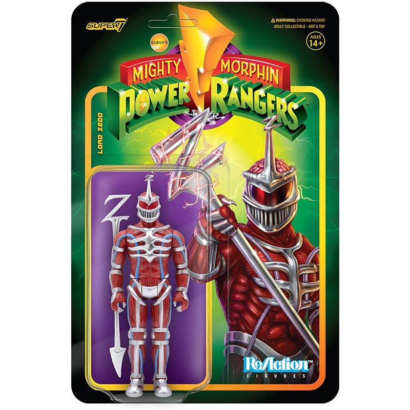 Figura Super 7 ReAction - Power Rangers Mighty Morphin: Lord Zedd Figura Super 7 ReAction - Power Rangers Mighty Morphin: Lord Zedd