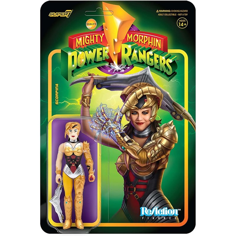 Figura Super 7 ReAction - Power Rangers Mighty Morphin: Scorpina Figura Super 7 ReAction - Power Rangers Mighty Morphin: Scorpina