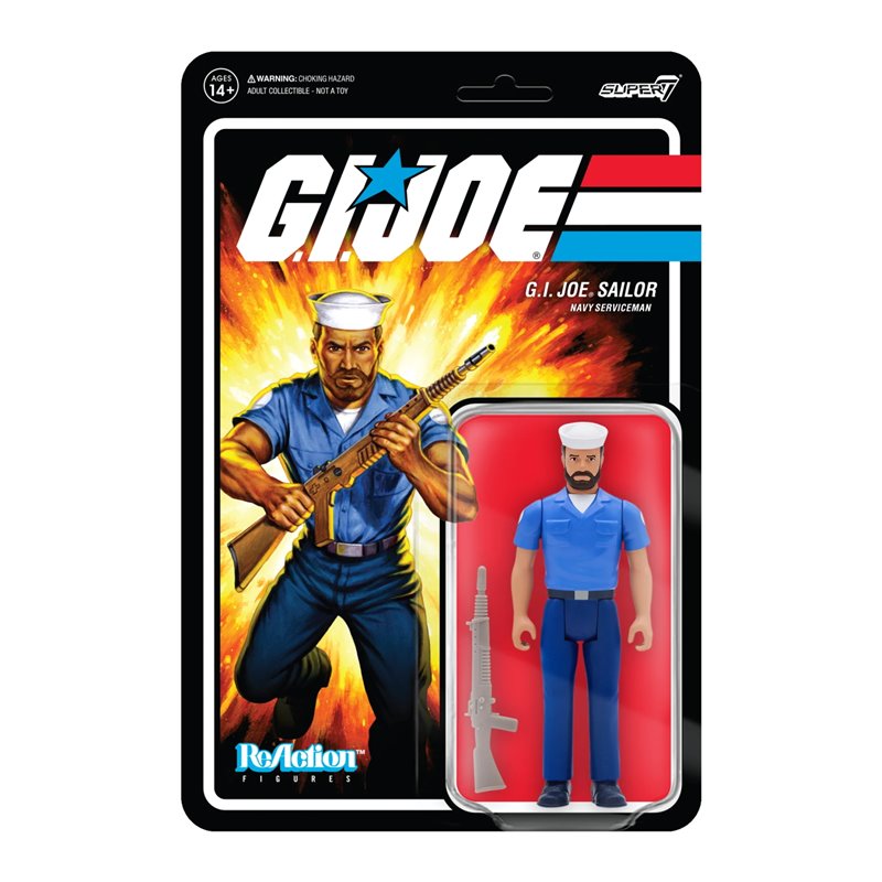 Figura Reaction Gi Joe Blueshirt Barba Bronzeado Figura Reaction Gi Joe Blueshirt Barba Bronzeado