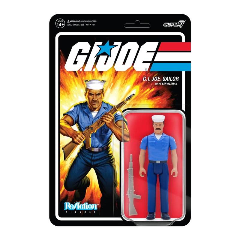 Figura Reaction Gi Joe Blueshirt Bigode Bronzeado Figura Reaction Gi Joe Blueshirt Bigode Bronzeado