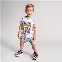 Pijama Curto Infantil - Marvel Avengers Assemble (6 - 10 anos)