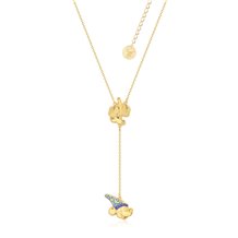 Colar Disney Fantasia Mickey E Vassoura Com Banho De Ouro