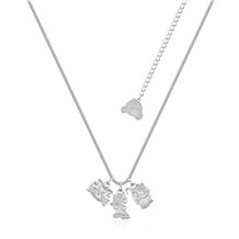 Colar Disney Cinderela Jaq Tata E Lúcifer Banho De Ouro Branco