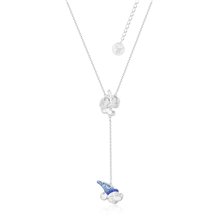Colar Disney Fantasia Mickey E Vassoura Com Banho De Ouro Branco