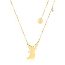 Colar Disney Fantasia Mickey Silueta Com Banho De Ouro