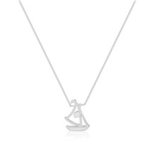 Colar Disney Vaiana Barco Prata De Lei