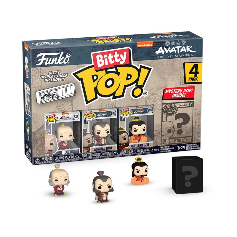 Funko Bitty Pop!: Avatar: The Last Airbender Mini Collectible Toys 4-Pack - Iroh, Admiral Zhao, Firelord Ozai & Mystery Chase Fi Funko Bitty Pop!: Avatar: The Last Airbender Mini Collectible Toys 4-Pack - Iroh, Admiral Zhao, Firelord Ozai & Mystery Chase Fi