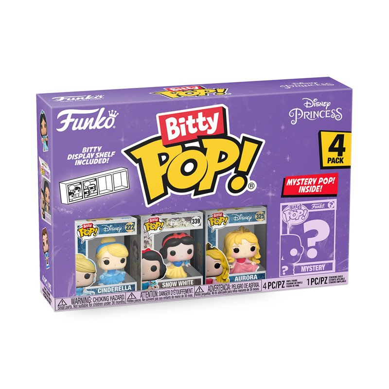 Funko Bitty Pop! Disney Princess Mini Collectible Toys 4-Pack - Cinderella, Snow White, Aurora & Mystery Chase Figure Funko Bitty Pop! Disney Princess Mini Collectible Toys 4-Pack - Cinderella, Snow White, Aurora & Mystery Chase Figure
