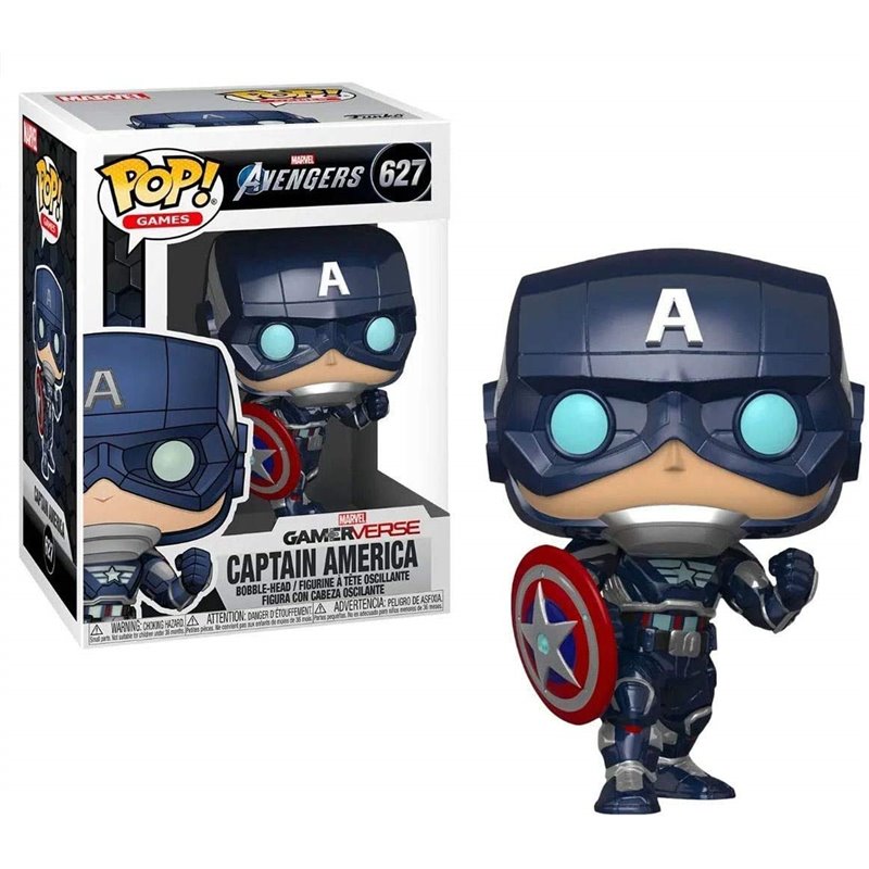 Figura Funko POP! Games: Marvel Avengers - Gamerverse Captain America (Bobble-head) 627