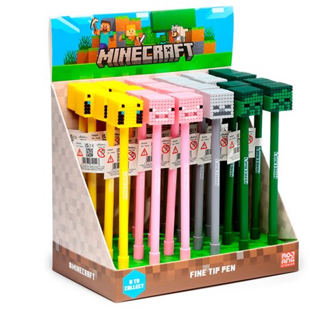 Caneta de Ponta Fina Minecraft (Sortido)