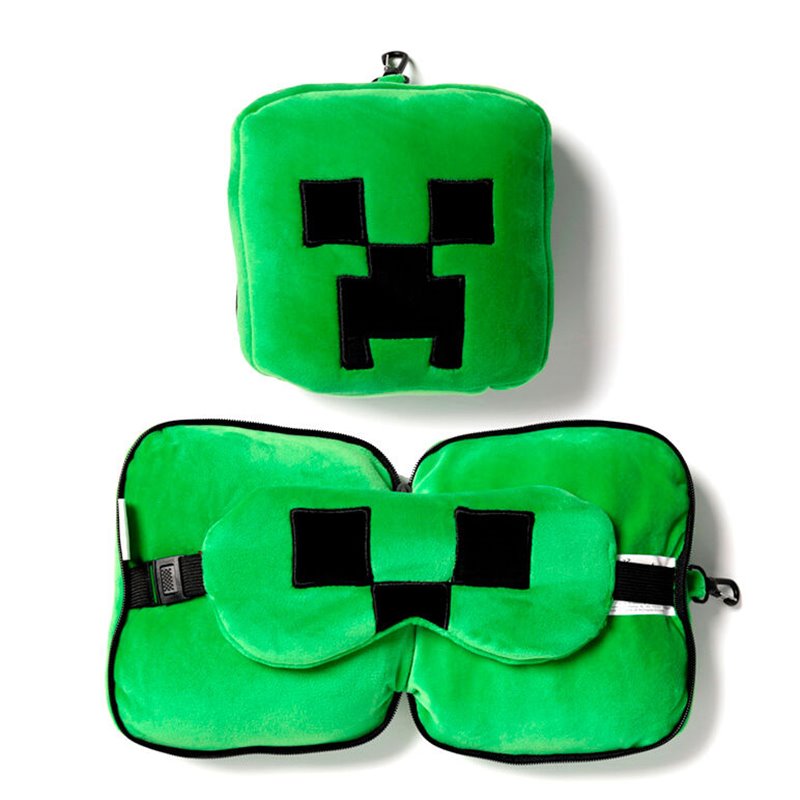 Almohada viaje antifaz Creeper Minecraft Relaxeazzz Almohada viaje antifaz Creeper Minecraft Relaxeazzz