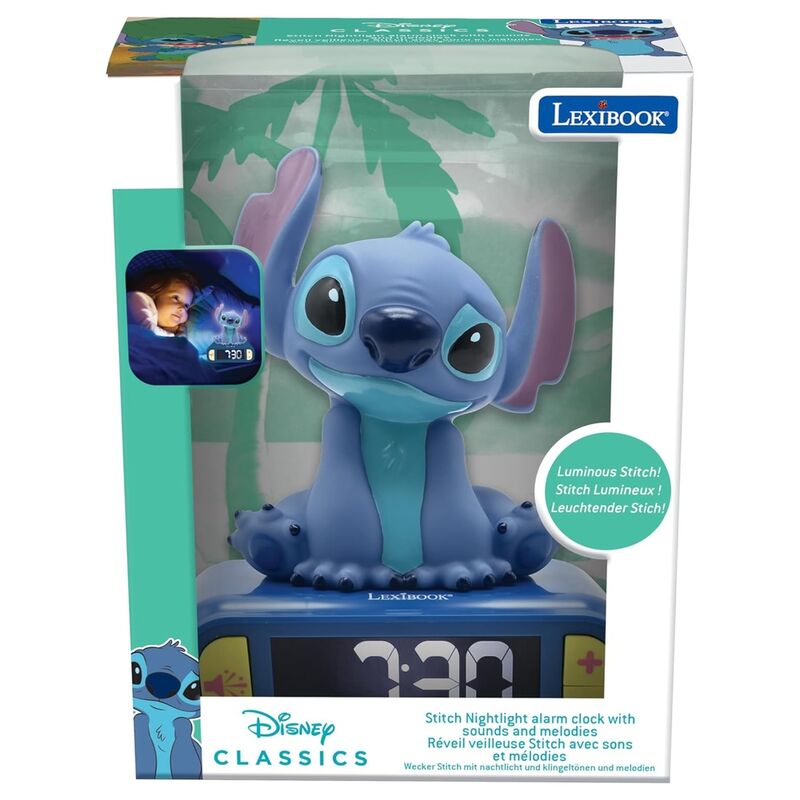 Despertador 3D digital Stitch Disney luz y sonido Despertador 3D digital Stitch Disney luz y sonido