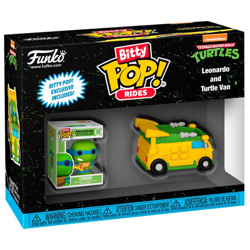 Figura Bitty POP Ride Tortugas Ninja Leonardo and Turtle Van Figura Bitty POP Ride Tortugas Ninja Leonardo and Turtle Van