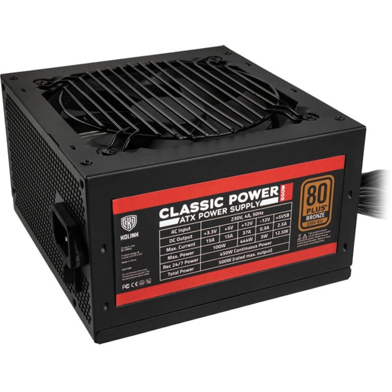 Fonte Kolink Classic Power 500W 80+ Bronze (Caixa Danificada) Fonte Kolink Classic Power 500W 80+ Bronze (Caixa Danificada)