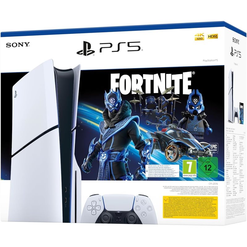 Consola Sony PlayStation PS5 Slim - Edição Fortnite® Cobalt Star Consola Sony PlayStation PS5 Slim - Edição Fortnite® Cobalt Star