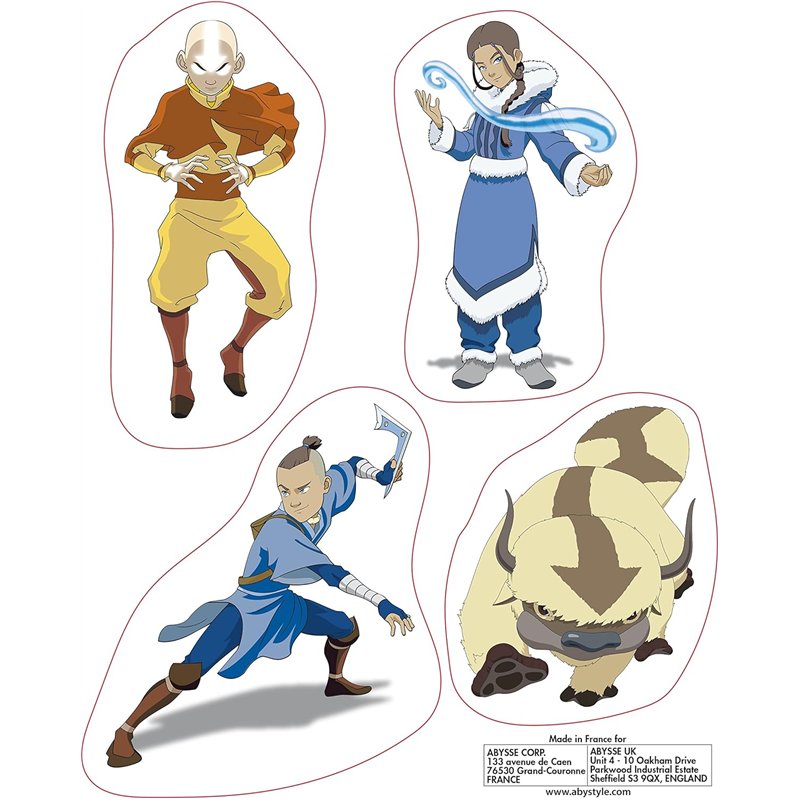 Folha de Autocolantes (Stickers) - Avatar The Last Airbender Folha de Autocolantes (Stickers) - Avatar The Last Airbender