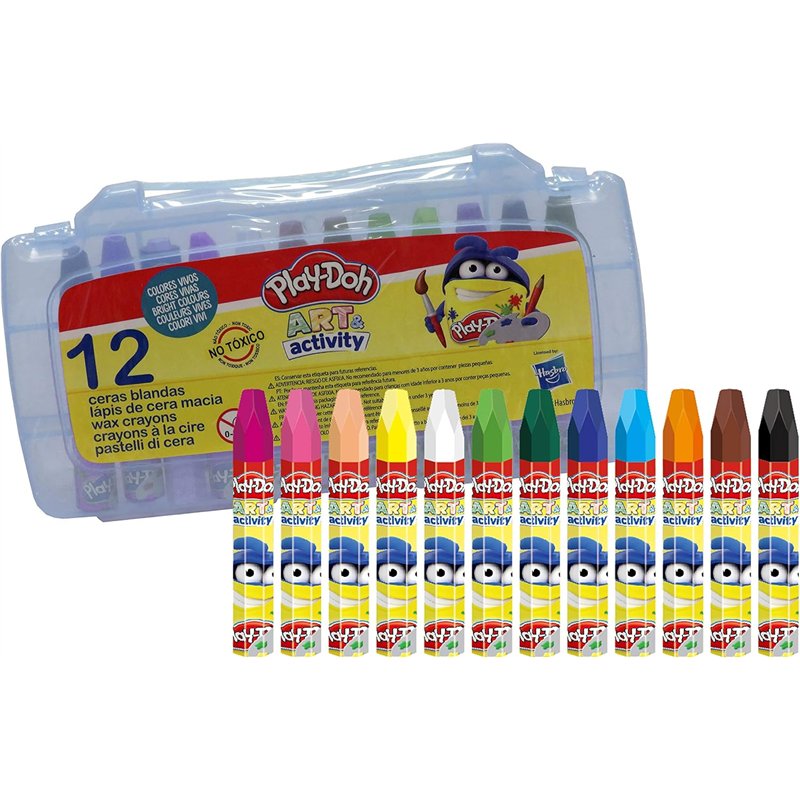 Lápis de Cera Play-Doh - 12 Cores Lápis de Cera Play-Doh - 12 Cores