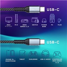 Oniverse - Cabo USB-C to USB-C (2 Metros)