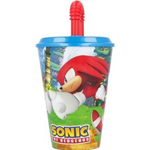 Copo 430 ML com Tampa e Palha - Sonic the Hedgehog