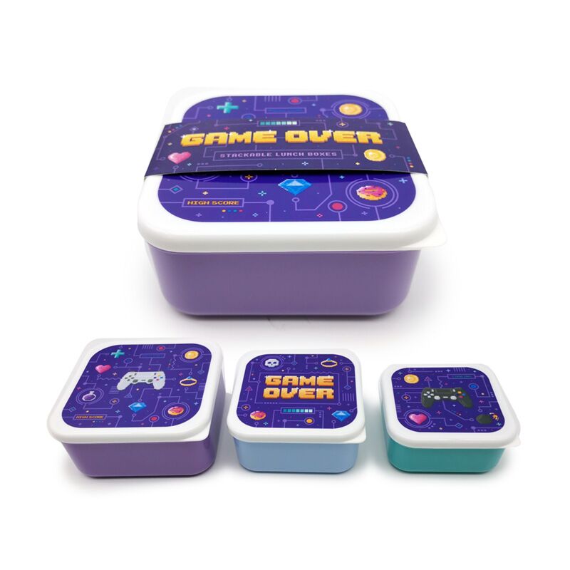Set de 3 tuppers M/L/XL Game Over Set de 3 tuppers M/L/XL Game Over