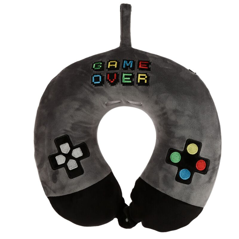 Almofada de Viagem com Memória em Pelúcia Relaxeazzz - Game Over Almofada de Viagem com Memória em Pelúcia Relaxeazzz - Game Over