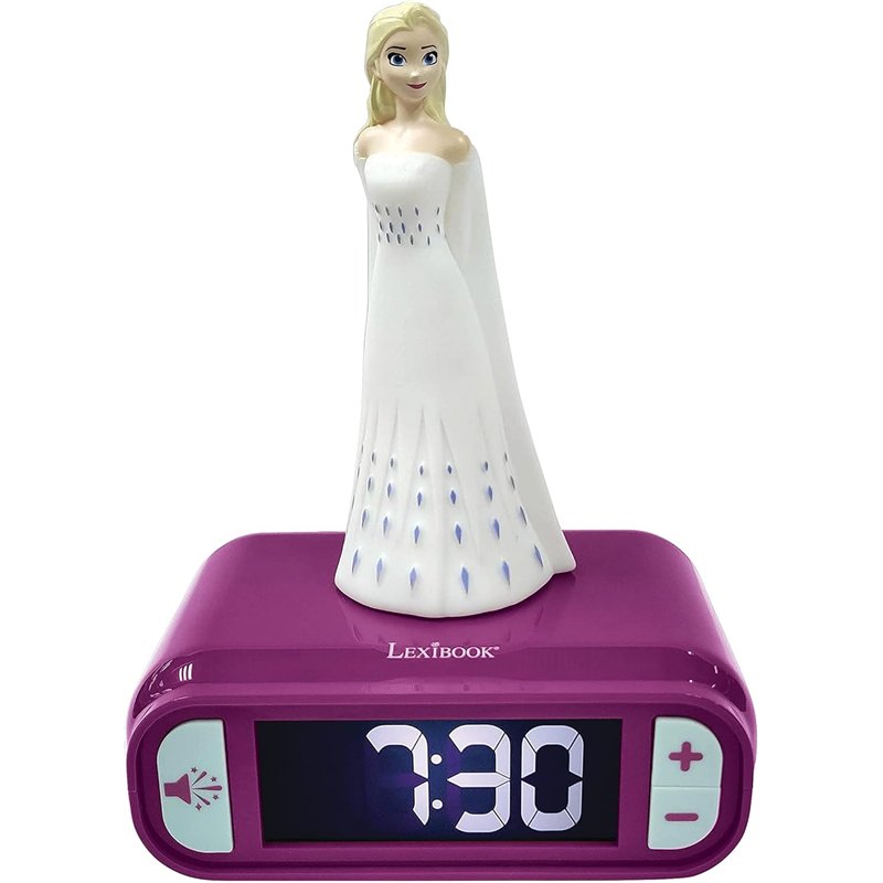 Relógio Despertador 3D Digital - Disney Frozen: Elsa (Com Luz e Som)