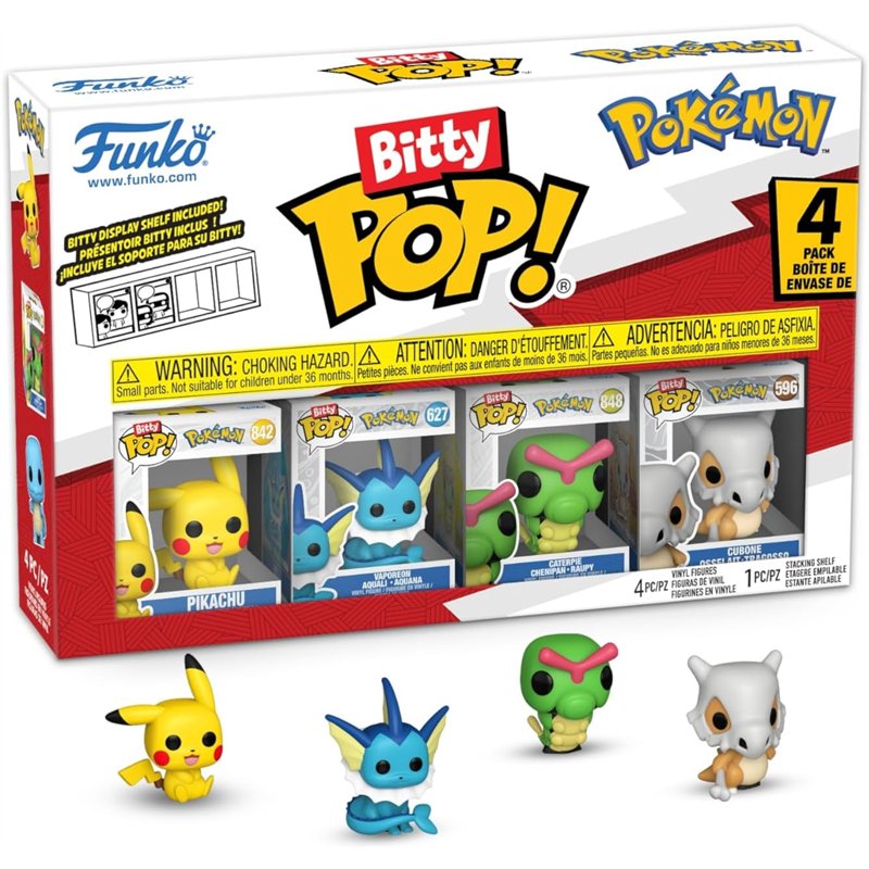 Figura Funko Bitty POP! 4-Pack - Pokémon: Pikachu / Vaporeon / Squirtle / Cubone Figura Funko Bitty POP! 4-Pack - Pokémon: Pikachu / Vaporeon / Squirtle / Cubone