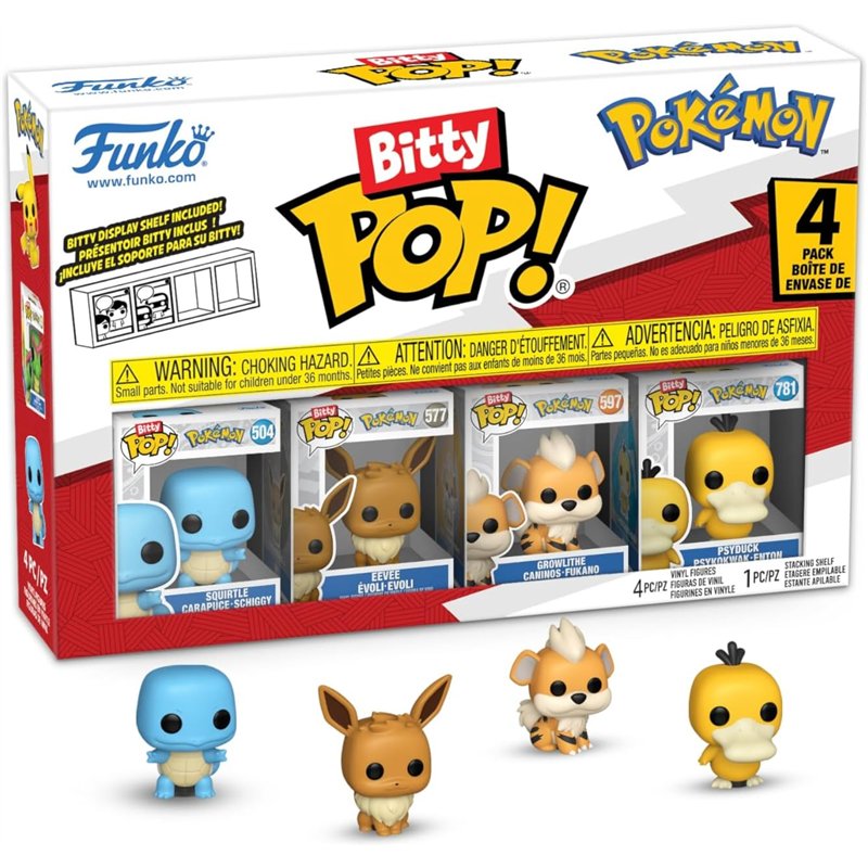 Figura Funko Bitty POP! 4-Pack - Pokémon: Squirtle / Eevee / Growlithe / Psyduck Figura Funko Bitty POP! 4-Pack - Pokémon: Squirtle / Eevee / Growlithe / Psyduck