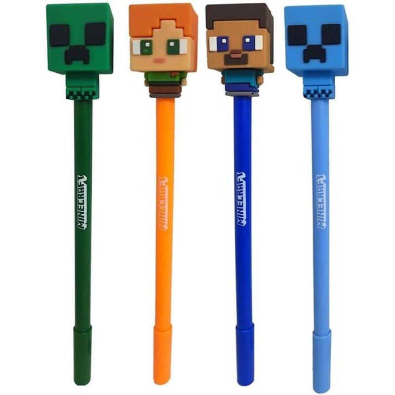 Caneta Apagável com Topo de Silicone - Minecraft Chibi (Sortido) Caneta Apagável com Topo de Silicone - Minecraft Chibi (Sortido)