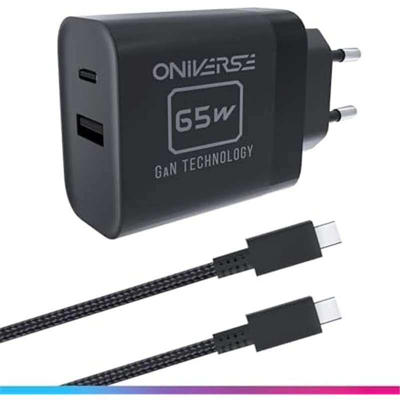 Oniverse Adaptador de Corrente - 65W USB-C 1.5m (Nintendo Switch 2)