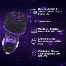 Oniverse Adaptador de Isqueiro - 60W USB-C 1.5m (Nintendo Switch 2)