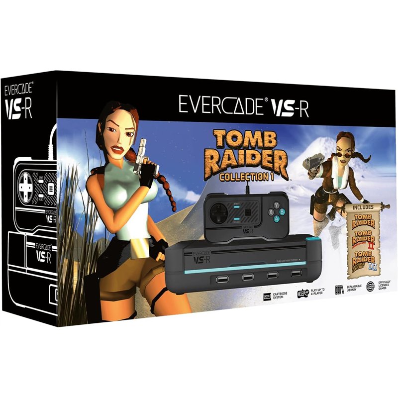 Evercade VS-R: Consola Retro + Tomb Raider Collection 1