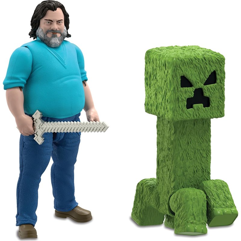 Figura Mattel "A Minecraft Movie" - Steve / Creeper (Sortido / 30cm)
