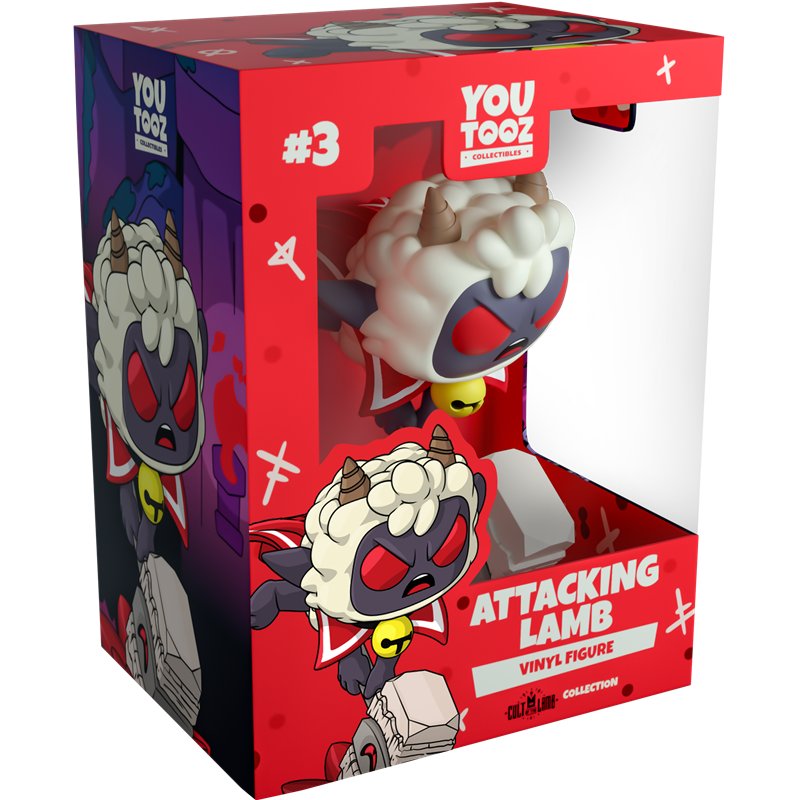 Figura Youtooz Cult of The Lamb Attacking Lamb