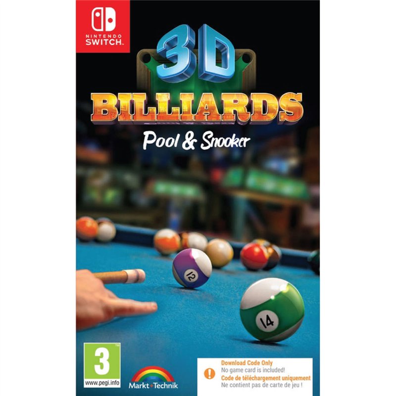 3D Billiard Pool & Snooker Nintendo Switch (Código na Caixa)