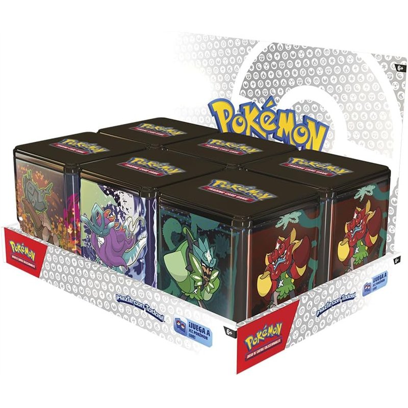 Cartas Pokémon TCG: Stacking Tins Q1 2025 (Espanhol / Sortido)