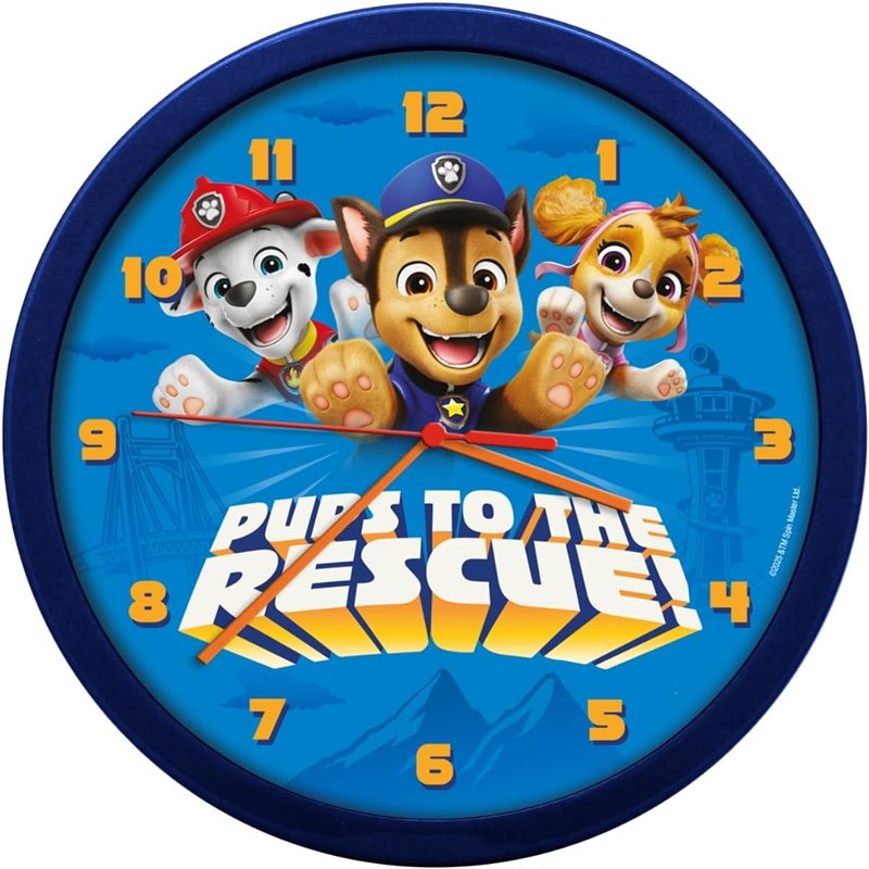 Relógio de Parede - Paw Patrol Pups to the Rescue