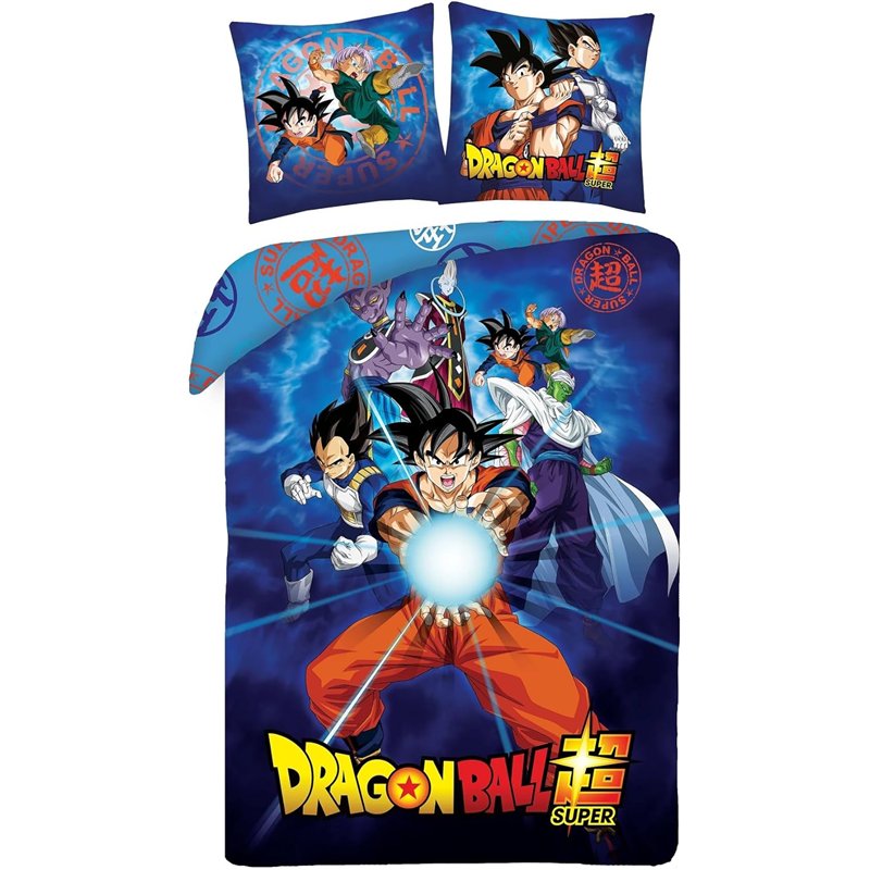 Conjunto de Cama: Capa Edredão + Fronha Almofada - Dragon Ball