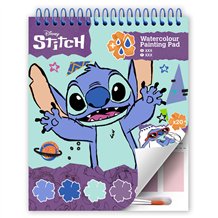 Conjunto de Colorir a Água - Disney Stitch (Caderno + Pincel + 6 Paletes de Cor)