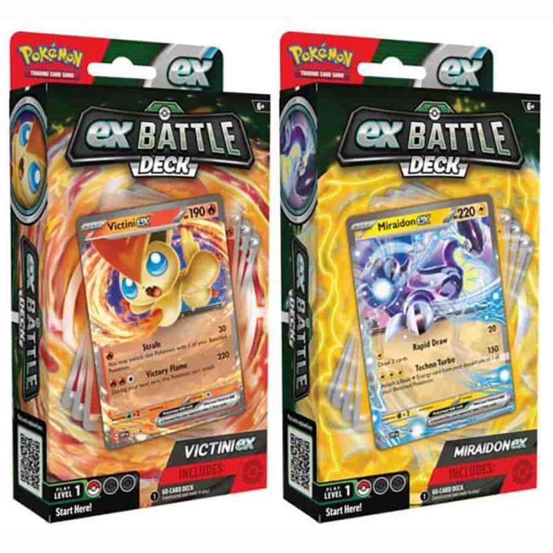 Pokémon TCG:  Miraidon or Victini ex Battle Deck (Sortido)